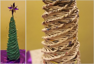 Рождественская плетёная елка - мастер-класс для взрослых.